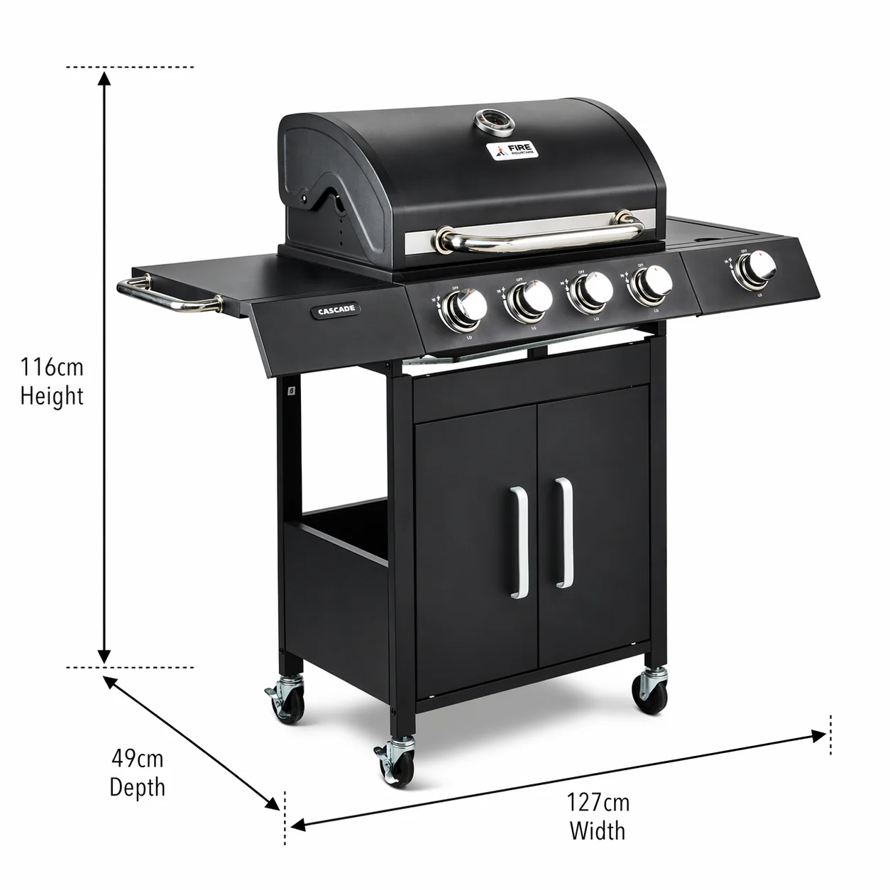 Fire Mountain Cascade 5 Burner Gas BBQ (4+1) - Image 14