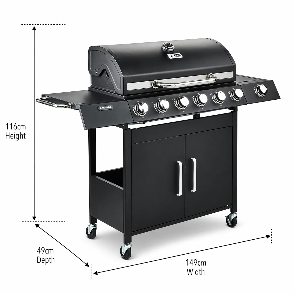 Fire Mountain Cascade 7 Burner Gas BBQ (6+1) - Image 14