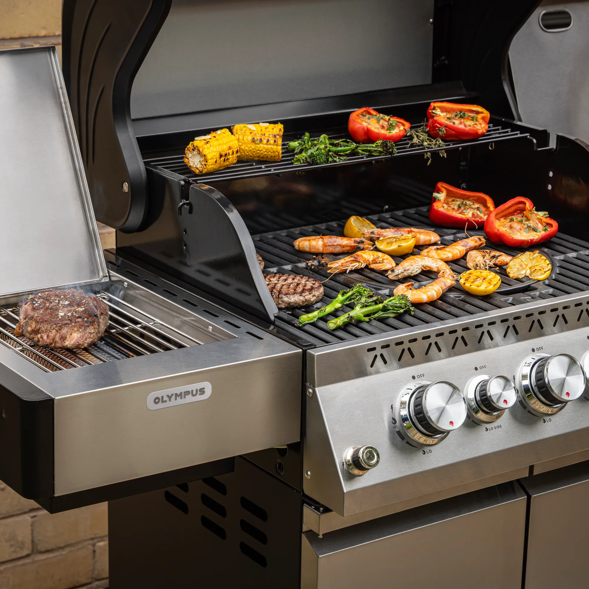 Fire Mountain Olympus Stainless Steel 5 Burner Gas BBQ (3+2) - Image 20