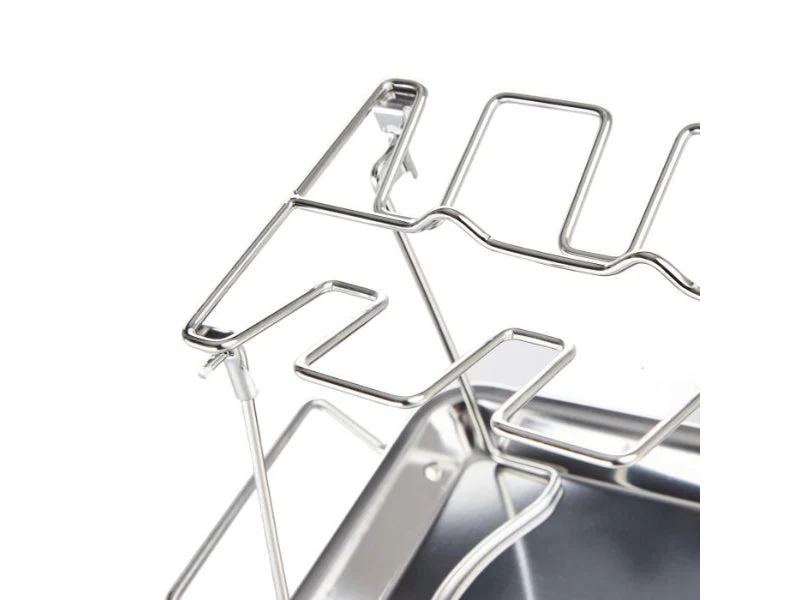 Stainless Steel BBQ Drumstick Rack - Image 4